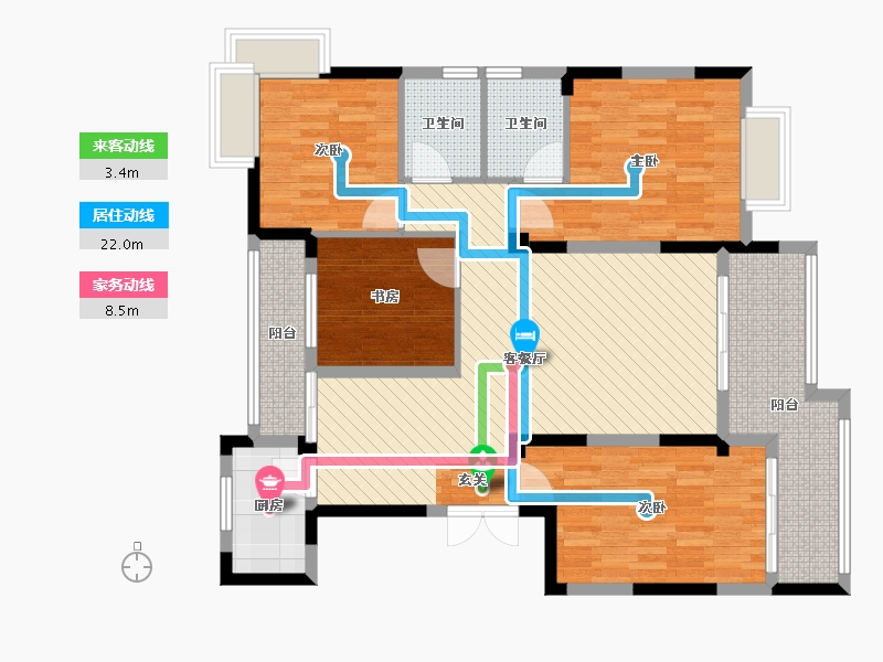 江西省-上饶市-干越壹号-110.58-户型库-动静线