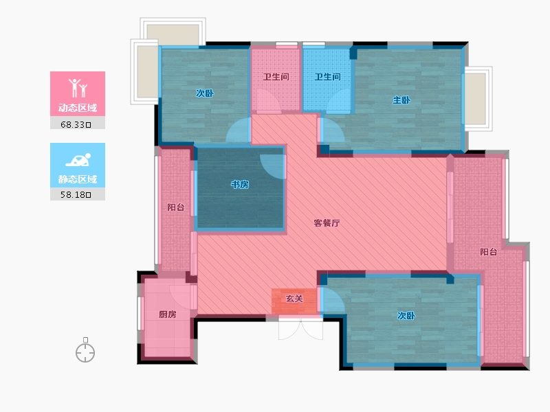 江西省-上饶市-干越壹号-110.58-户型库-动静分区