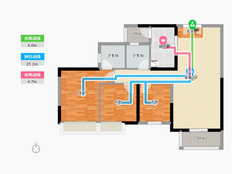 贵州省-贵阳市-未来方舟H1组团-92.00-户型库-动静线