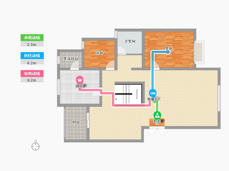 四川省-成都市-天骄西路社区-127.62-户型库-动静线