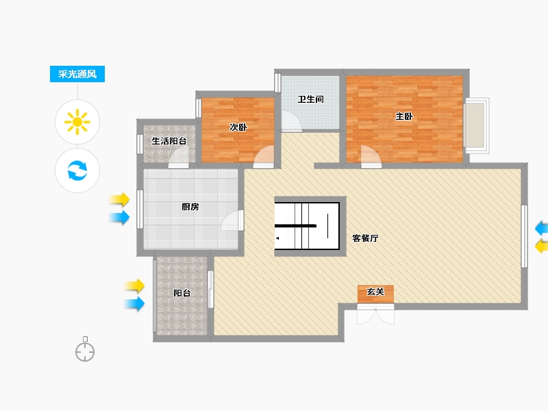 四川省-成都市-天骄西路社区-127.62-户型库-采光通风