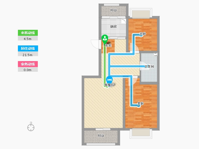 山东省-青岛市-君利依山美居-76.00-户型库-动静线