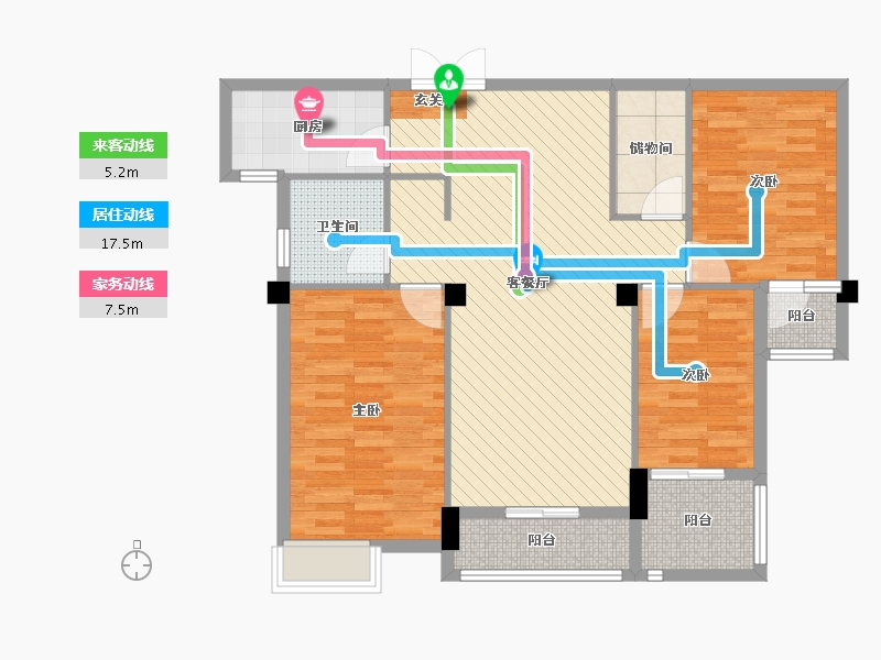 湖北省-宜昌市-梅香溪岸-98.85-户型库-动静线