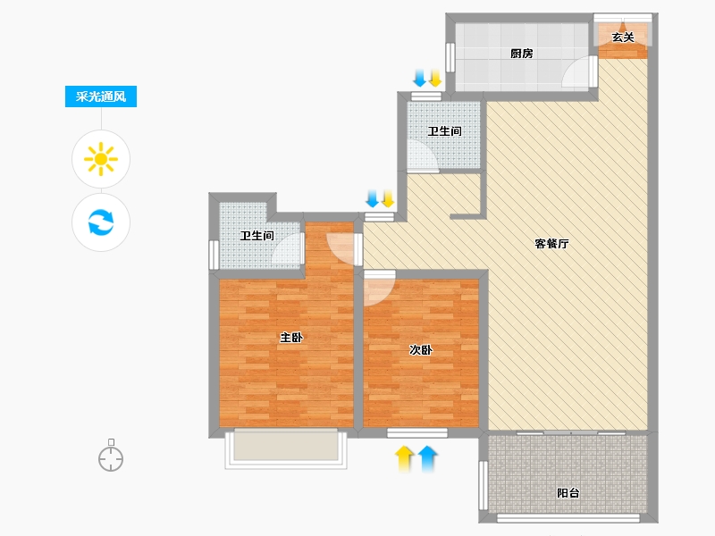 江西省-赣州市-龙城江山-98.00-户型库-采光通风