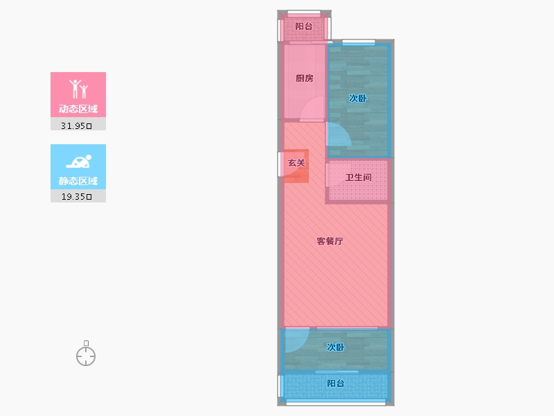 北京-北京市-石园东苑-44.74-户型库-动静分区