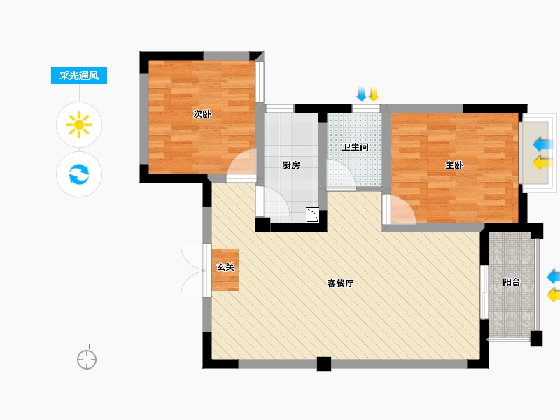 河南省-周口市-志远小区-65.37-户型库-采光通风