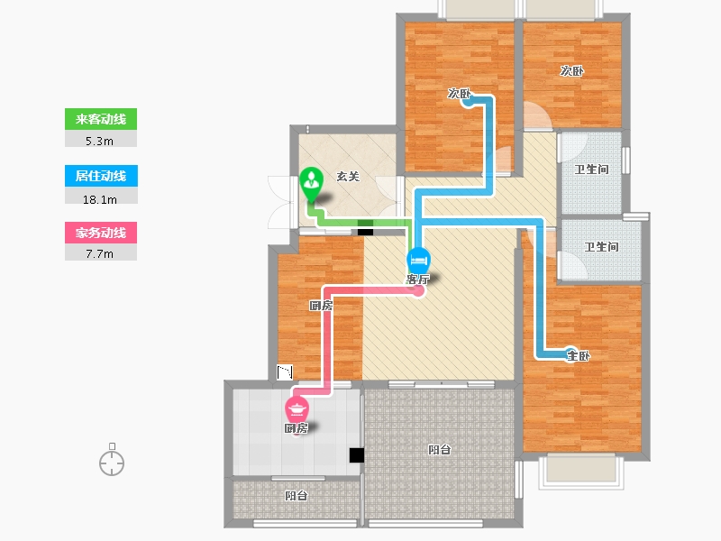 贵州省-贵阳市-清水湾-127.34-户型库-动静线