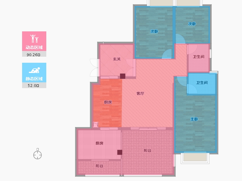 贵州省-贵阳市-清水湾-127.34-户型库-动静分区