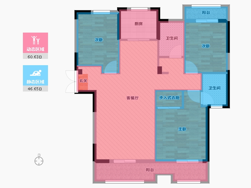 湖北省-黄石市-阳新县尚湖湾-94.62-户型库-动静分区