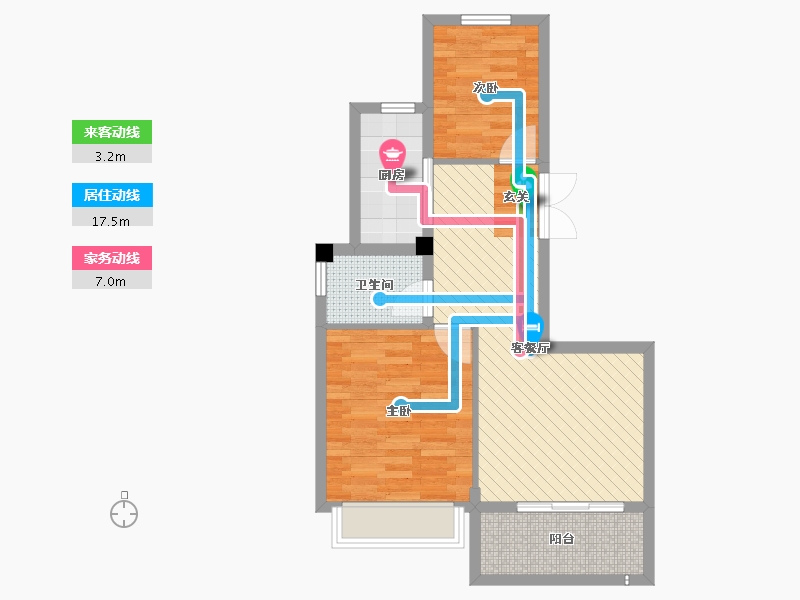 浙江省-台州市-新明半岛-三期-58.62-户型库-动静线