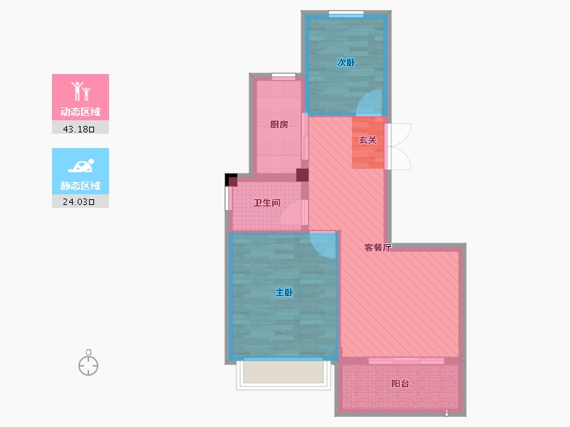 浙江省-台州市-新明半岛-三期-58.62-户型库-动静分区