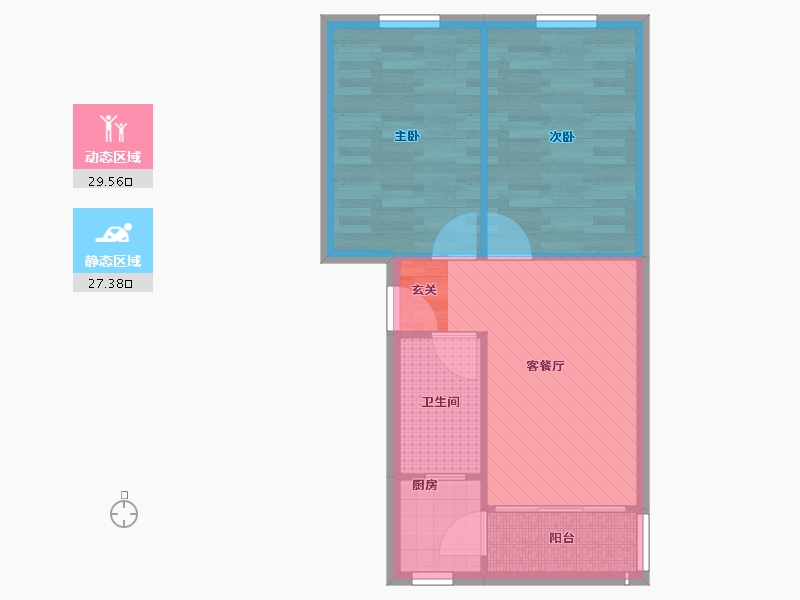 湖北省-武汉市-长春小区-50.64-户型库-动静分区