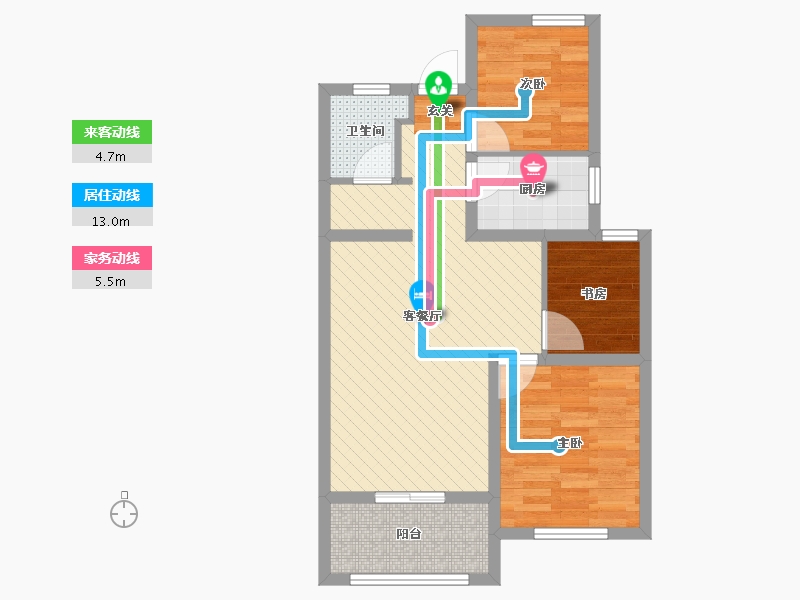 山东省-临沂市-天基云蒙庄园-62.26-户型库-动静线