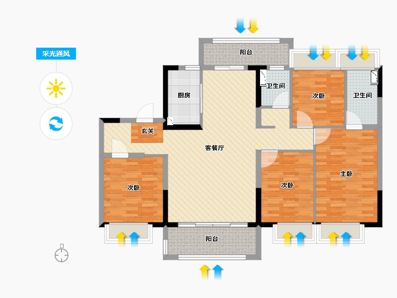 广东省-汕头市-碧桂园(建设中)-108.31-户型库-采光通风