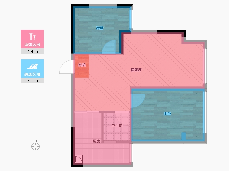 重庆-重庆市-云阳两江未来城-59.02-户型库-动静分区