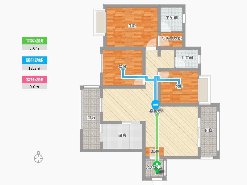 云南省-红河哈尼族彝族自治州-紫金学苑小区-101.70-户型库-动静线