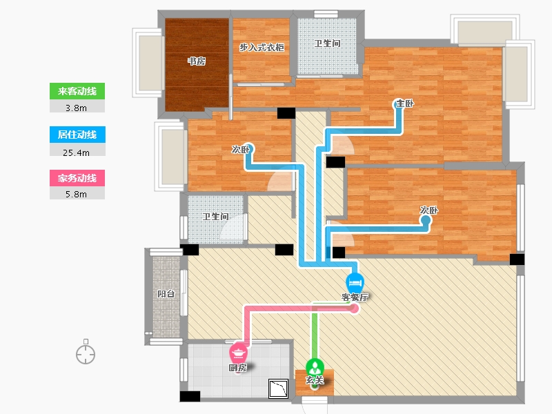 江西省-南昌市-景岗佳园-126.99-户型库-动静线