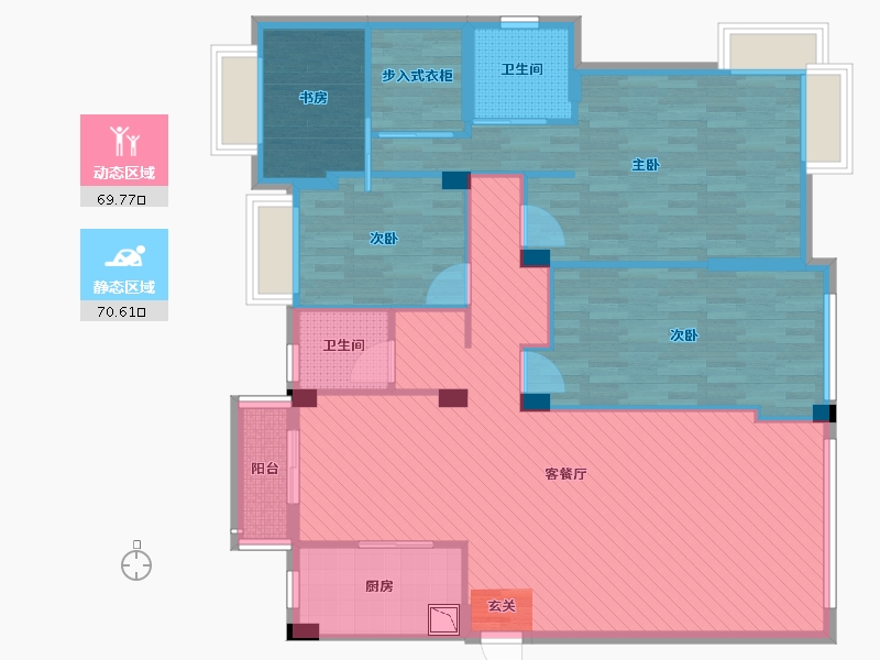 江西省-南昌市-景岗佳园-126.99-户型库-动静分区