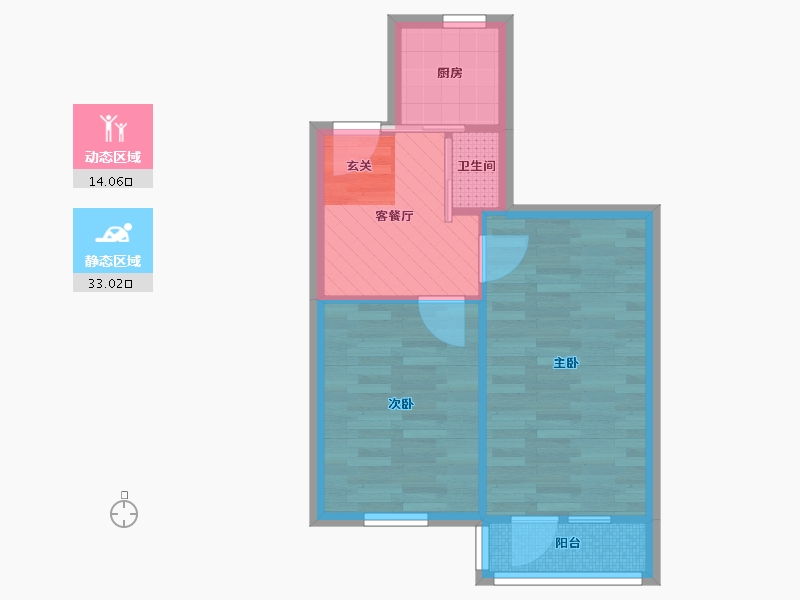 北京-北京市-静安里22号楼2门502-41.41-户型库-动静分区