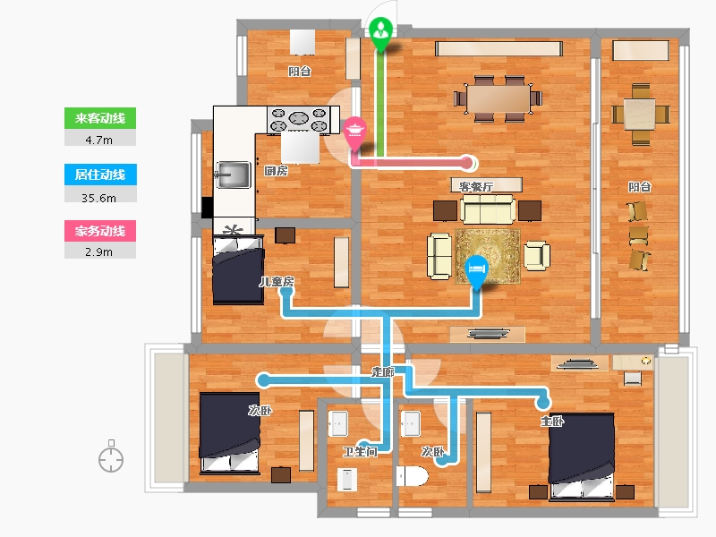 贵州省-安顺市-紫云东紫门-115.78-户型库-动静线