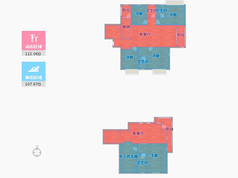 广西壮族自治区-南宁市-新希望锦官城-197.42-户型库-动静分区