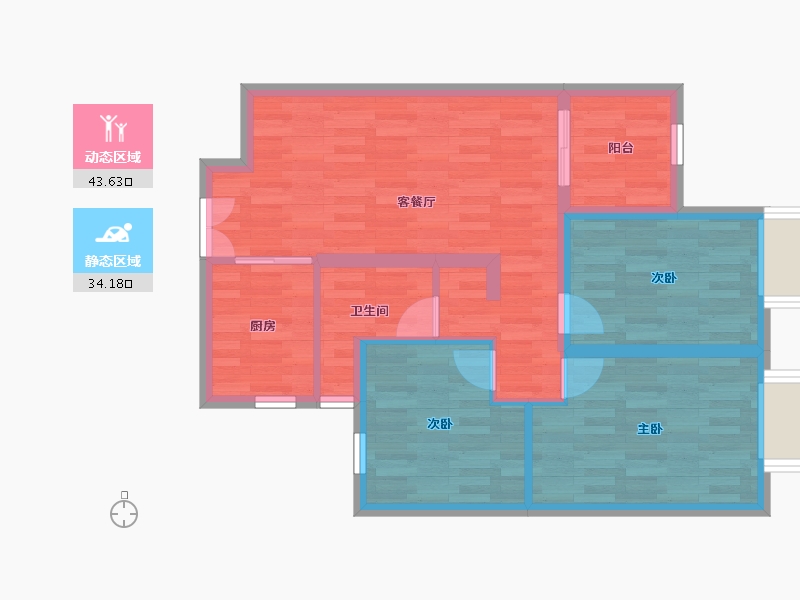 河南省-郑州市-碧源月湖-69.07-户型库-动静分区