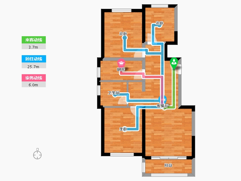 河北省-唐山市-南湖春晓5期-71.20-户型库-动静线