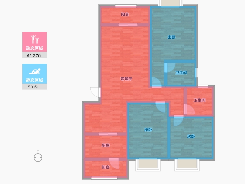 云南省-思茅市-星河国际-99.17-户型库-动静分区