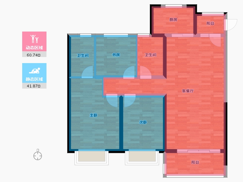 陕西省-西安市-未来城市-91.62-户型库-动静分区