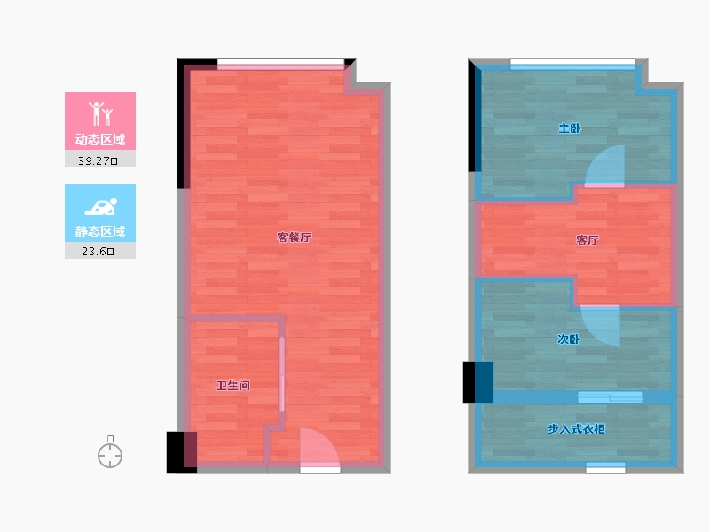 广东省-广州市-中洲公馆-55.39-户型库-动静分区