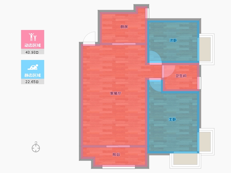 福建省-厦门市-天御花园-59.11-户型库-动静分区