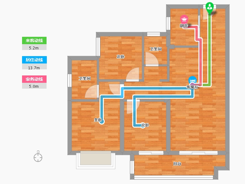 广东省-东莞市-石排江山墅-71.56-户型库-动静线