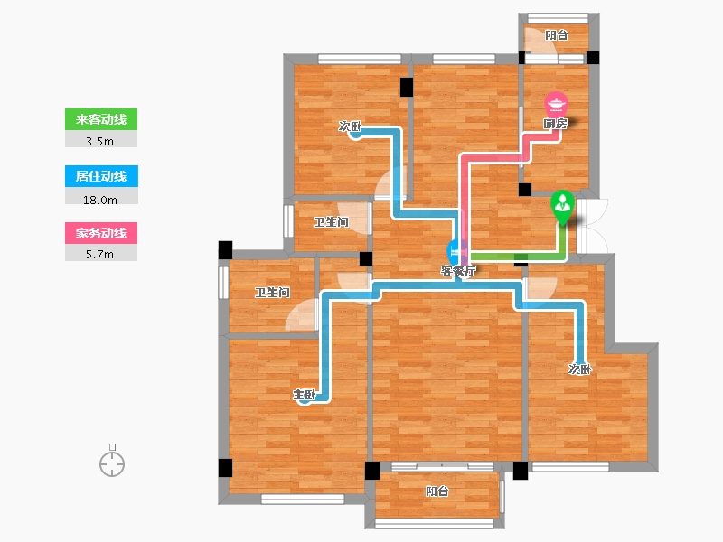 重庆-重庆市-保亿御景玖园-88.14-户型库-动静线