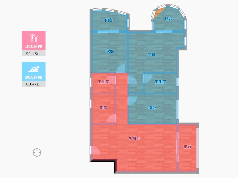 福建省-泉州市-海西上城-104.45-户型库-动静分区