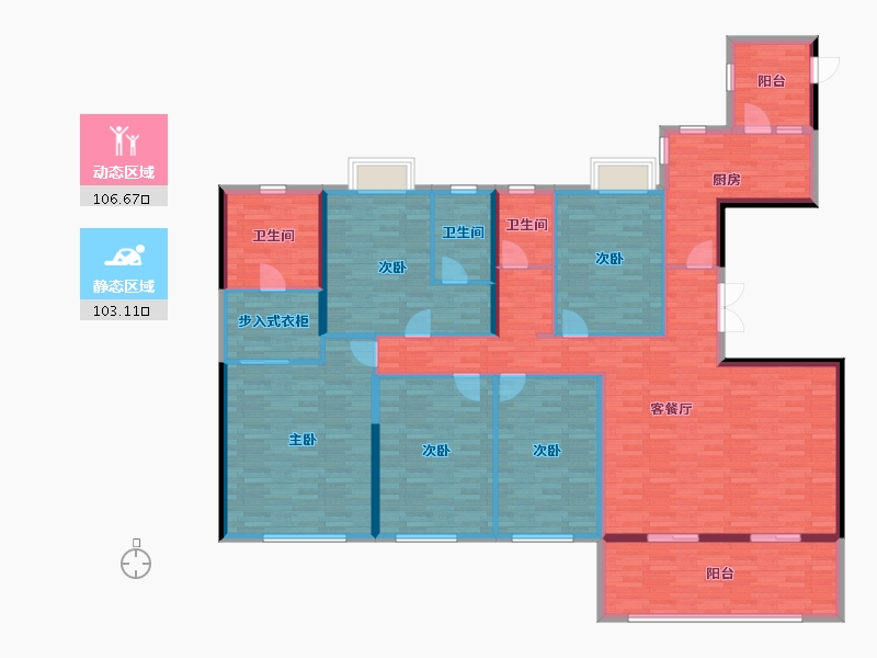 湖北省-襄阳市-汉江一品-191.20-户型库-动静分区