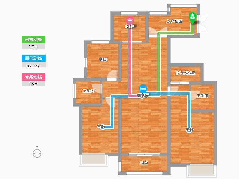 浙江省-台州市-东方华府-104.10-户型库-动静线