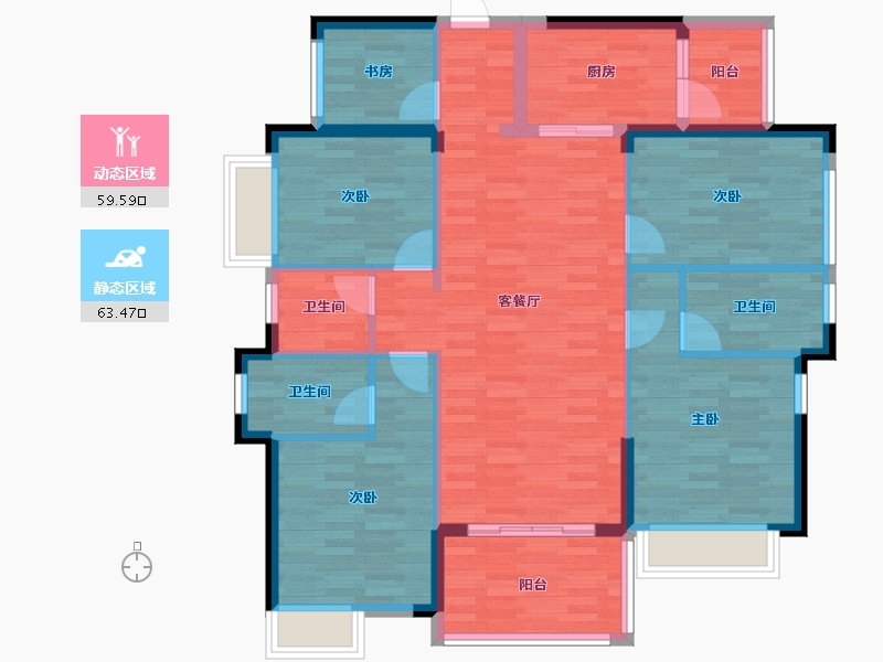 广西壮族自治区-南宁市-白鹭郡-110.87-户型库-动静分区