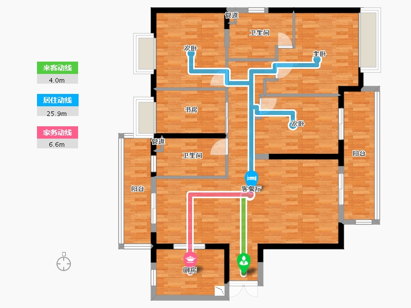 湖北省-宜昌市-宜都九州-124.05-户型库-动静线