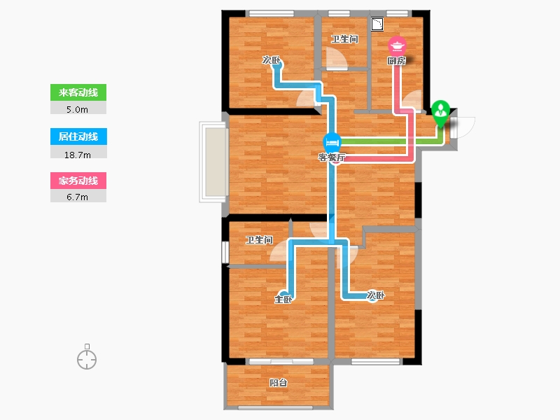 山东省-菏泽市-东大佳苑-89.86-户型库-动静线