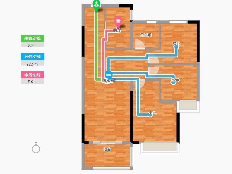 河南省-郑州市-绿都澜湾-98.00-户型库-动静线