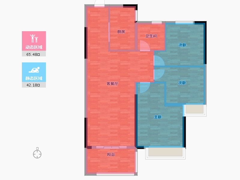 河南省-郑州市-绿都澜湾-98.00-户型库-动静分区