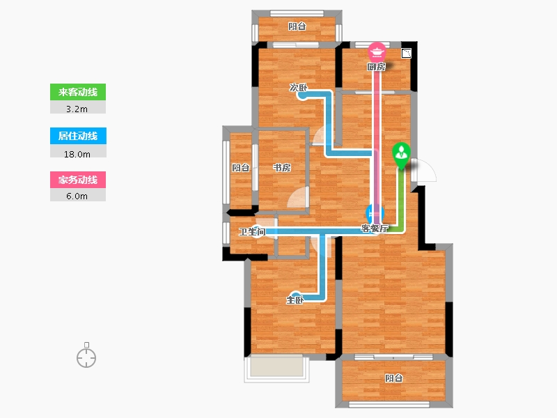 湖南省-湘潭市-米罗云山-86.27-户型库-动静线