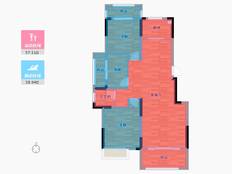 湖南省-湘潭市-米罗云山-86.27-户型库-动静分区