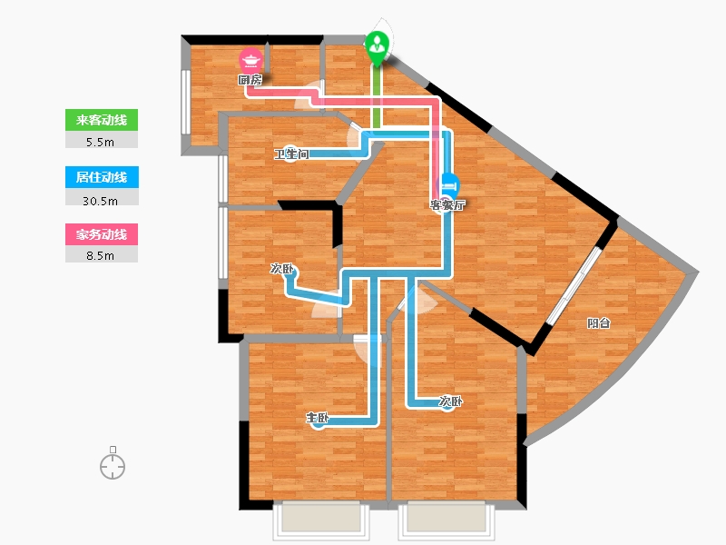 贵州省-贵阳市-馨月-105.16-户型库-动静线