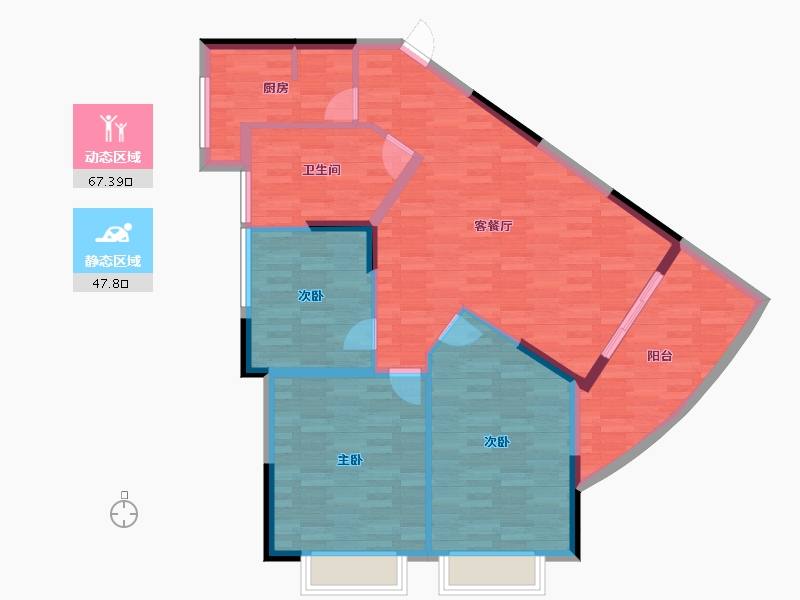 贵州省-贵阳市-馨月-105.16-户型库-动静分区