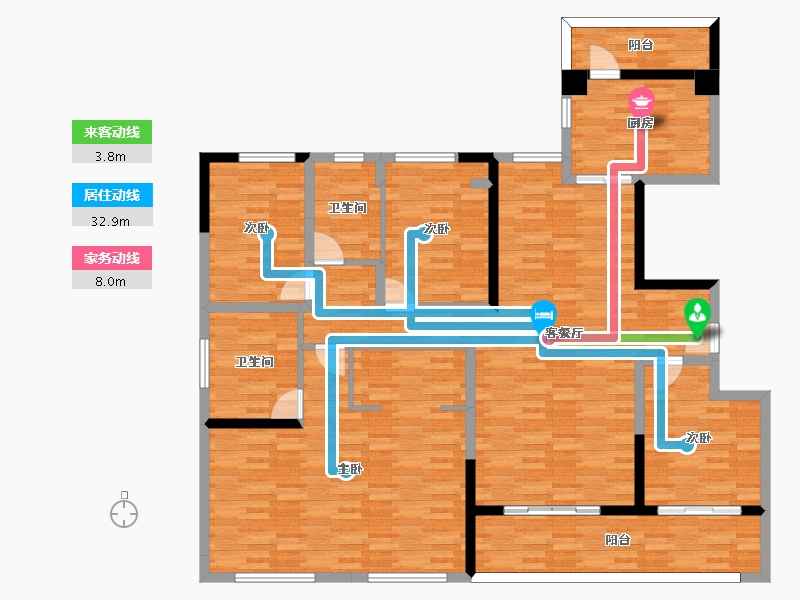 四川省-成都市-中海万锦熙岸-150.16-户型库-动静线