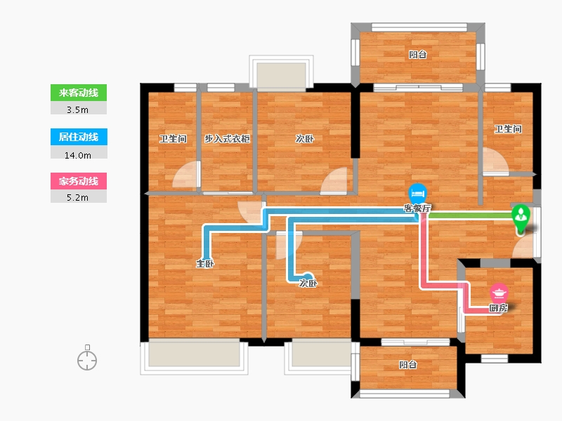 广东省-江门市-时代春树里-91.00-户型库-动静线