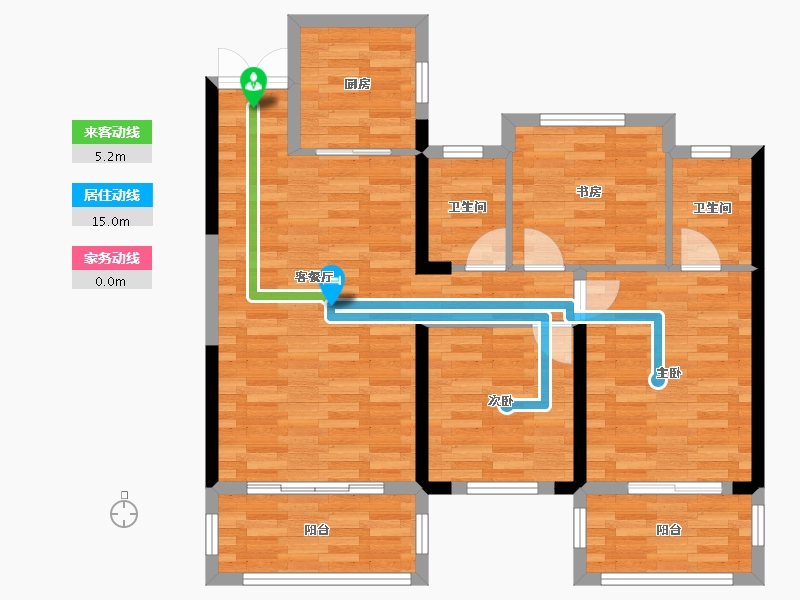 湖南省-益阳市-德大-87.15-户型库-动静线