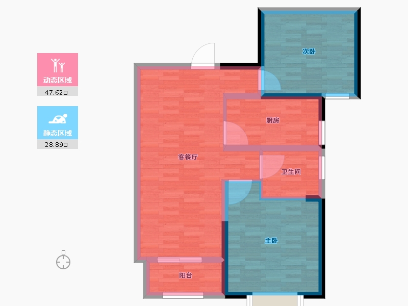 河南省-郑州市-南洋风情-68.20-户型库-动静分区