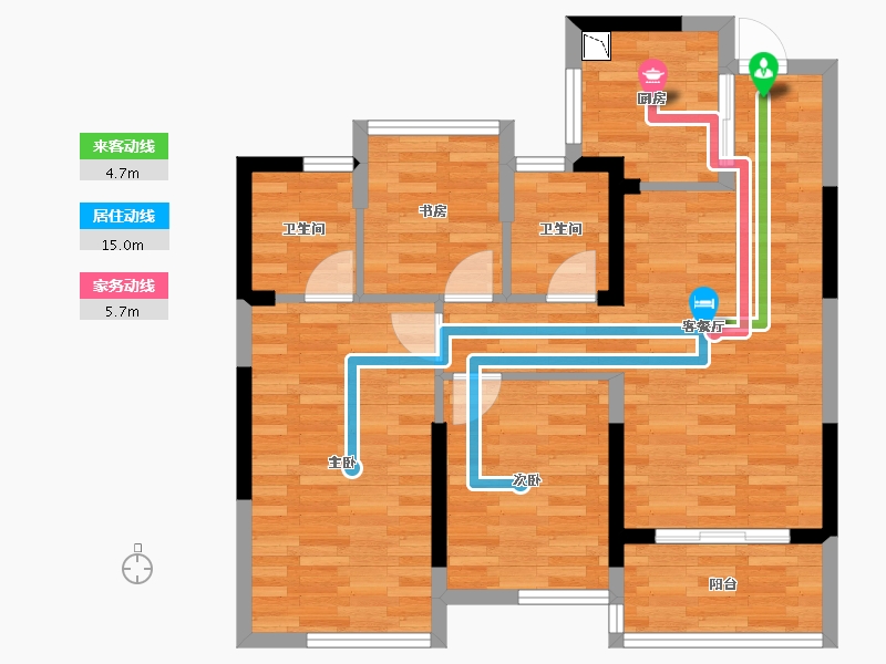 浙江省-嘉兴市-滨江-72.56-户型库-动静线